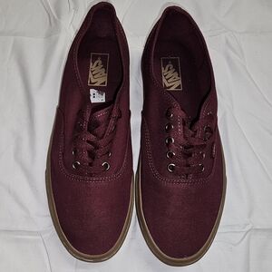 Vans Men's Maroon Canvas Sneakers